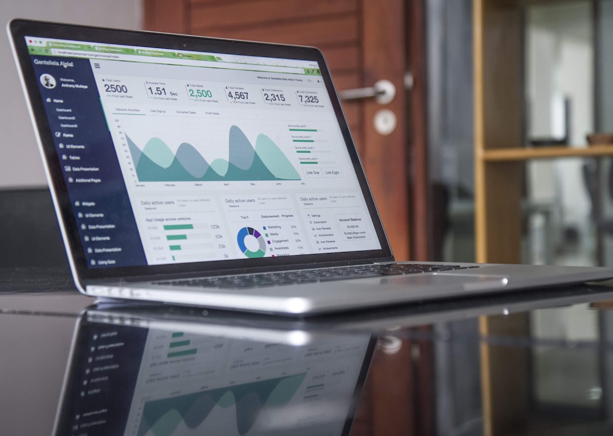 Analytics dashboard showing lead growth
